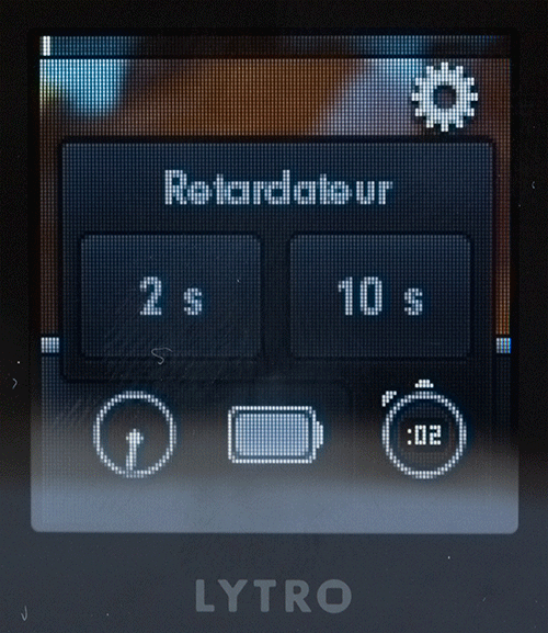 Animation menus Lytro